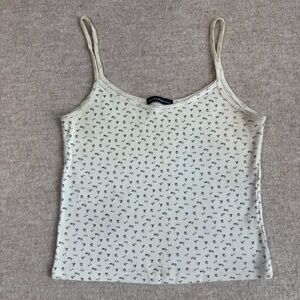 Brandy Melville Cream Floral Camisole